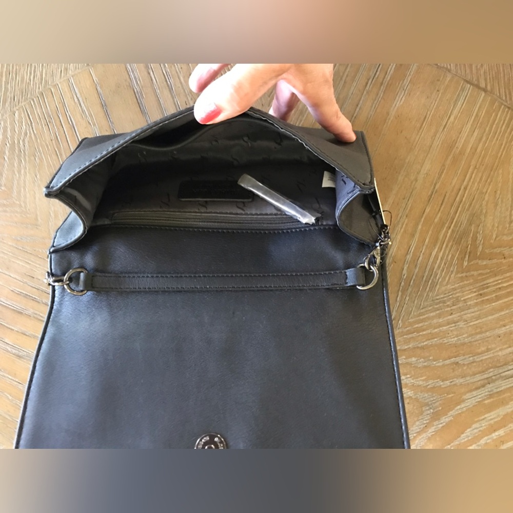 Simply Vera Wang Black Studded Crossbody Bag - Picture 10 of 13